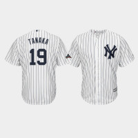 New York Yankees Mens #19 Masahiro Tanaka 2019 Postseason White Official Cool Base Jersey