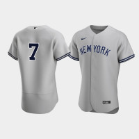 Mens New York Yankees #7 Mickey Mantle Gray Authentic 2020 Road Jersey Mens New York Yankees #7 Mickey Mantle Gray Authentic 2020 Road Jersey