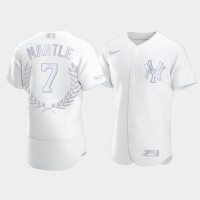 Mens New York Yankees Mickey Mantle #7 White Award Collection Retired Jersey Mens New York Yankees Mickey Mantle #7 White Award Collection Retired Jersey