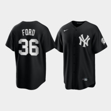 New York Yankees Mike Ford Black 2021 All Black Fashion Replica Jersey