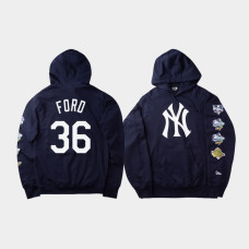 Mens New York Yankees Mike Ford #36 World Champions Blue Hoodie
