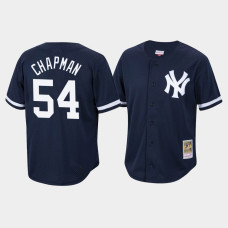 Aroldis Chapman New York Yankees Mitchell & Ness Navy Cooperstown Collection Mesh Batting Practice Jersey