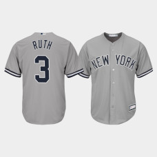 Babe Ruth New York Yankees Gray Replica Big & Tall Jersey
