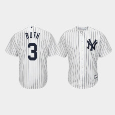 Babe Ruth New York Yankees White Replica Big & Tall Jersey