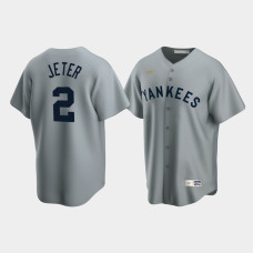 Derek Jeter New York Yankees Gray Cooperstown Collection Road Jersey