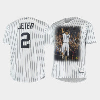Derek Jeter New York Yankees White Graphic Jersey