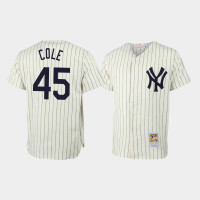 Gerrit Cole New York Yankees Mitchell & Ness Cream Throwback Authentic Jersey Gerrit Cole New York Yankees Mitchell & Ness Cream Throwback Authentic Jersey