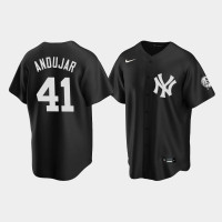 Mens New York Yankees Miguel Andujar Replica Fashion Black Jersey