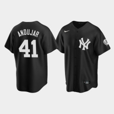 Mens New York Yankees Miguel Andujar Replica Fashion Black Jersey