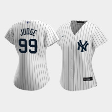 Womens New York Yankees Aaron Judge #99 White Replica Nike 2020 Home Jersey