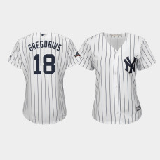 Womens New York Yankees #18 Didi Gregorius 2019 Postseason White Official Cool Base Jersey