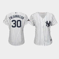 Womens New York Yankees #30 Edwin Encarnacion 2019 Postseason White Official Cool Base Jersey