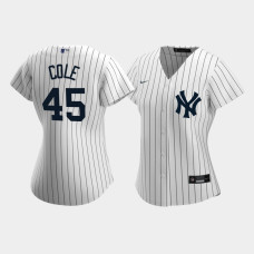 Womens New York Yankees Gerrit Cole #45 White Replica Nike 2020 Home Jersey