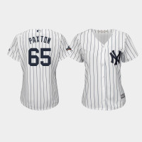 Womens New York Yankees #65 James Paxton 2019 Postseason White Official Cool Base Jersey