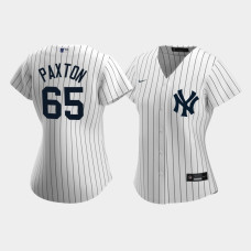 Womens New York Yankees James Paxton #65 White Replica Nike 2020 Home Jersey