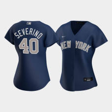 Womens New York Yankees Luis Severino #40 Navy Replica Nike 2020 Alternate Jersey