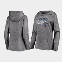 Womens New York Yankees Simplicity Heathered Charcoal Pullover Majestic Hoodie