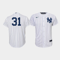 Youth New York Yankees Aaron Hicks #31 White Navy Replica Home Jersey Youth New York Yankees Aaron Hicks #31 White Navy Replica Home Jersey