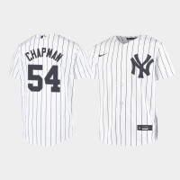 Youth New York Yankees Aroldis Chapman #54 White Replica Nike Home Jersey