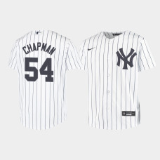 Youth New York Yankees Aroldis Chapman #54 White Replica Nike Home Jersey