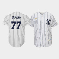 Youth New York Yankees #77 Clint Frazier Cooperstown Collection Home Nike White Jersey