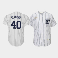 Youth New York Yankees #40 Luis Severino Cooperstown Collection Home Nike White Jersey Youth New York Yankees #40 Luis Severino Cooperstown Collection Home Nike White Jersey