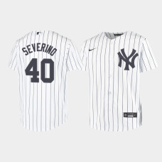 Youth New York Yankees Luis Severino #40 White Replica Nike Home Jersey