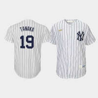 Youth New York Yankees #19 Masahiro Tanaka Cooperstown Collection Home Nike White Jersey