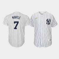 Youth New York Yankees #7 Mickey Mantle Cooperstown Collection Home Nike White Jersey