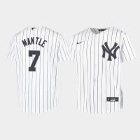 Youth New York Yankees Mickey Mantle #7 White Replica Nike Home Jersey